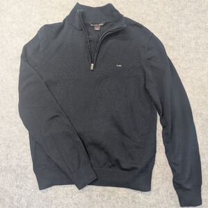 Michael Kors - 1/4 zip up sweater long sleeve cotton office casual large